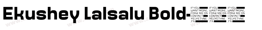 Ekushey Lalsalu Bold字体转换